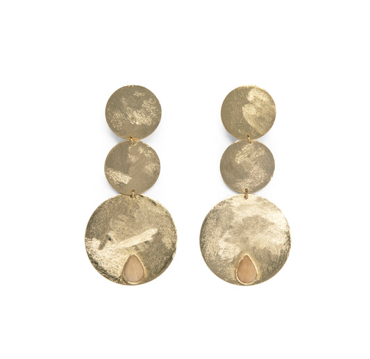 Gold Stone Earrings