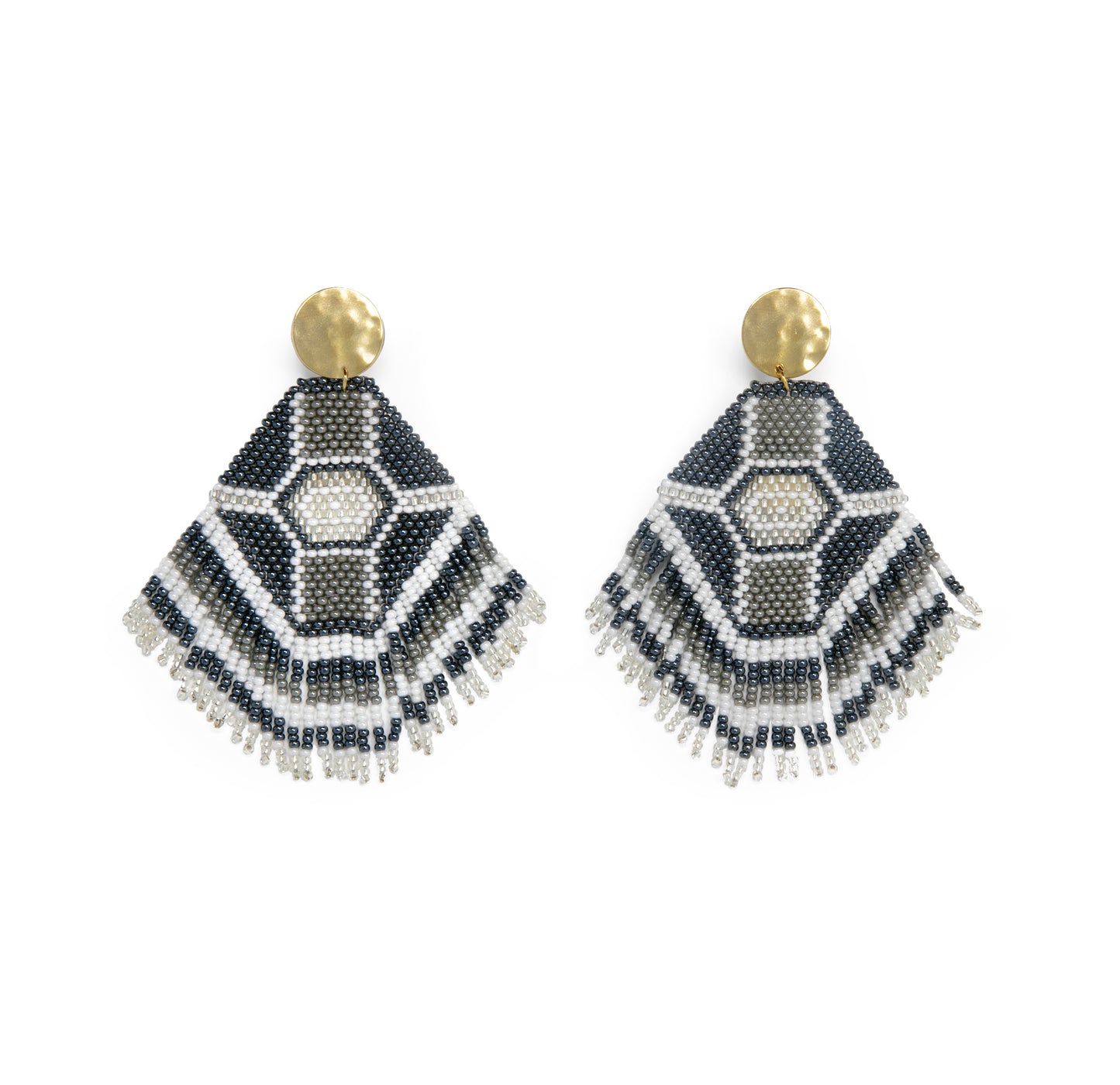 Boho-Chic Handcrafted Beaded Earrings 18K Gold-Plated