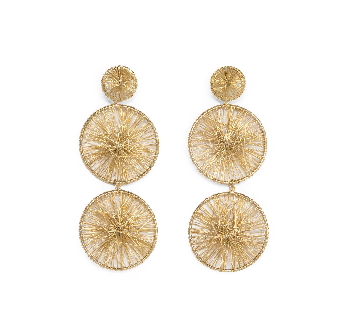 Golden Radiance Statement Earrings