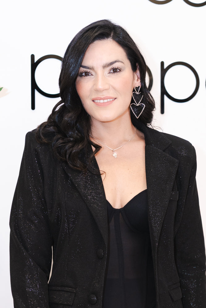 Miyuki Heart Statement Earrings