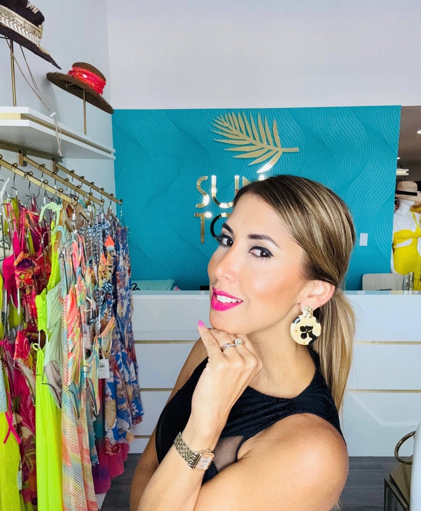 Round Flower Earrings