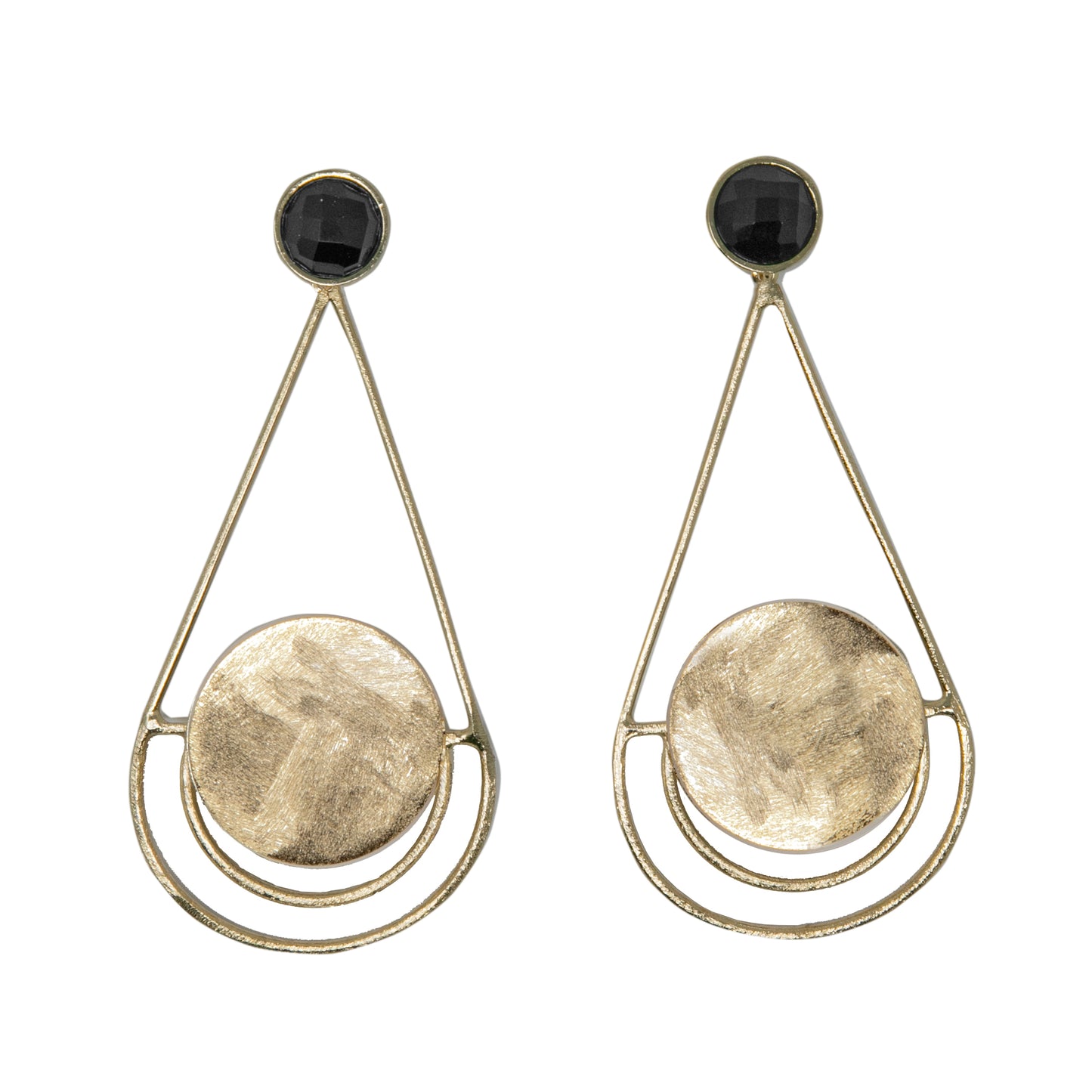 Gold Geo Statement Earrings