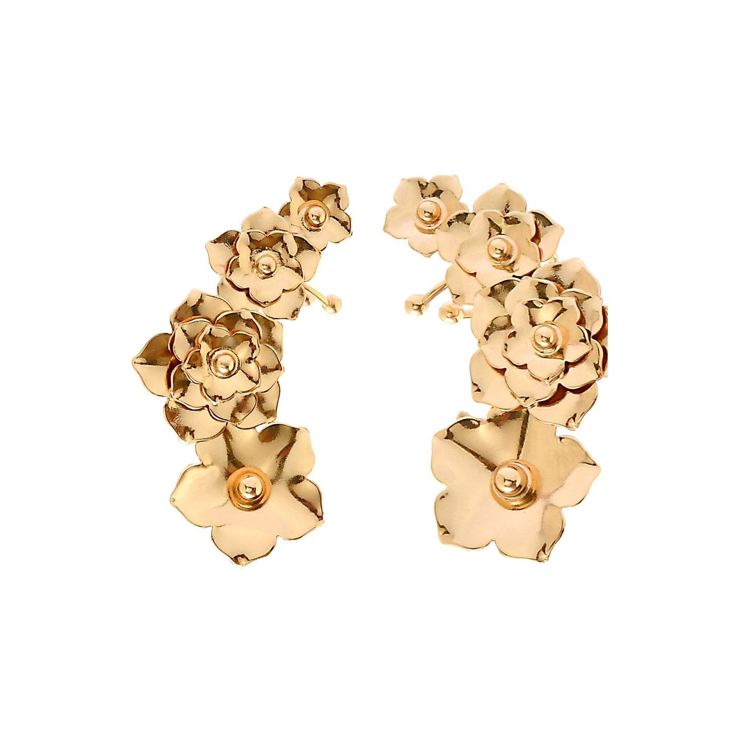 Golden Bloom Ear Cuffs