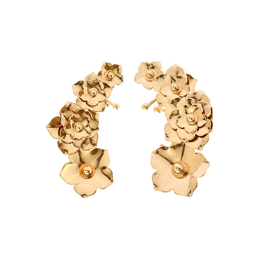 Golden Bloom Ear Cuffs