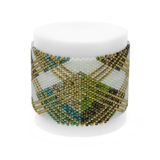 Miyuki Bracelet Green/Blue Geo Boho Chic